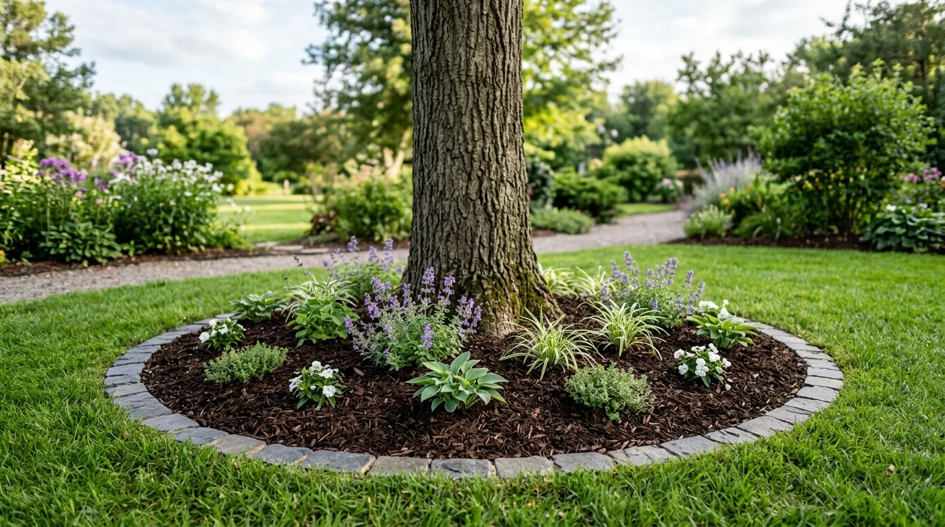 Mulch and Stone Mix